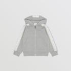 Burberry Burberry Childrens Monogram Print Panel Cotton Hooded Top, Size: 12y, Grey