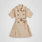 Burberry Burberry Childrens Stretch Cotton Trench Dress, Size: 3y, Yellow
