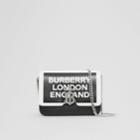 Burberry Burberry Small Painted Edge Logo Print Leather Tb Bag, Black
