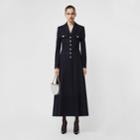 Burberry Burberry Melton Wool Tailored Coat, Size: 04, Blue