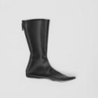 Burberry Burberry Faux Leather Mid-calf Socks, Size: 35, Black