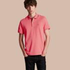 Burberry Burberry Check Placket Cotton Piqu Polo Shirt, Size: Xl, Pink