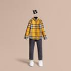 Burberry Burberry Check Cotton Button-down Shirt, Size: 7y, Yellow