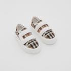 Burberry Burberry Childrens Vintage Check Cotton And Leather Sneakers, Size: 8