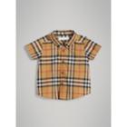 Burberry Burberry Short-sleeve Vintage Check Cotton Shirt, Size: 2y