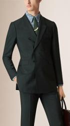 Burberry Double-breasted Mohair Wool Tailored Jacket