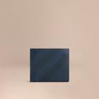 Burberry Burberry London Check Id Wallet, Blue