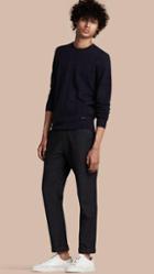 Burberry Lightweight Check Jacquard Silk Wool Sweater