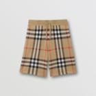 Burberry Burberry Check Silk Wool Jacquard Shorts, Size: M