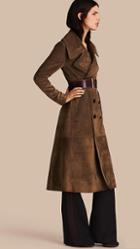 Burberry Prorsum Double-breasted Suede Coat