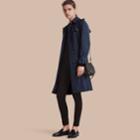 Burberry Burberry Single-breasted Technical Trench Coat, Size: 00, Blue