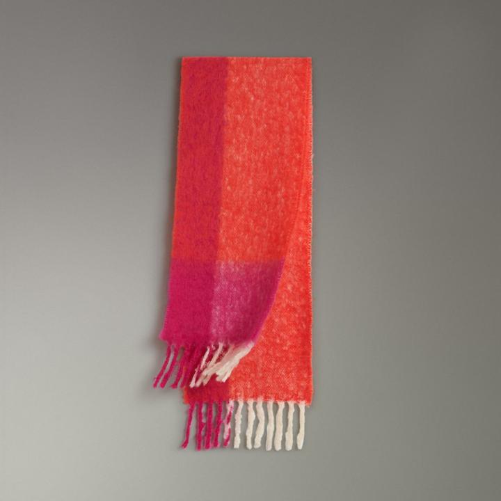 Burberry Burberry Two-tone Mohair Wool Scarf, Orange