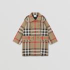 Burberry Burberry Childrens Check Merino Wool Blend Jacquard Coat, Size: 14y