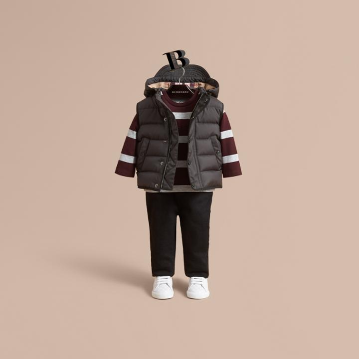 Burberry Burberry Down-filled Hooded Gilet, Size: 3y, Grey