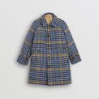 Burberry Burberry Childrens Reversible Check Wool And Cotton Car Coat, Size: 6y, Blue