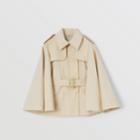 Burberry Burberry Childrens Flare-sleeve Cotton Trench Coat, Size: 10y