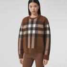 Burberry Burberry Check Wool Cashmere Sweater, Size: Xl