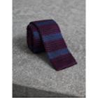 Burberry Burberry Slim Cut Two-tone Knitted Silk Tie, Purple