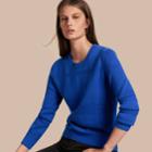Burberry Burberry Check-knit Wool Cashmere Sweater, Blue