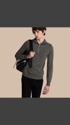 Burberry Zip-collar Merino Wool Sweater