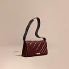 Burberry Medium Quilted Leather And House Check Clutch Bag