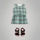 Burberry Burberry Gathered Check Cotton Dress, Size: 3y