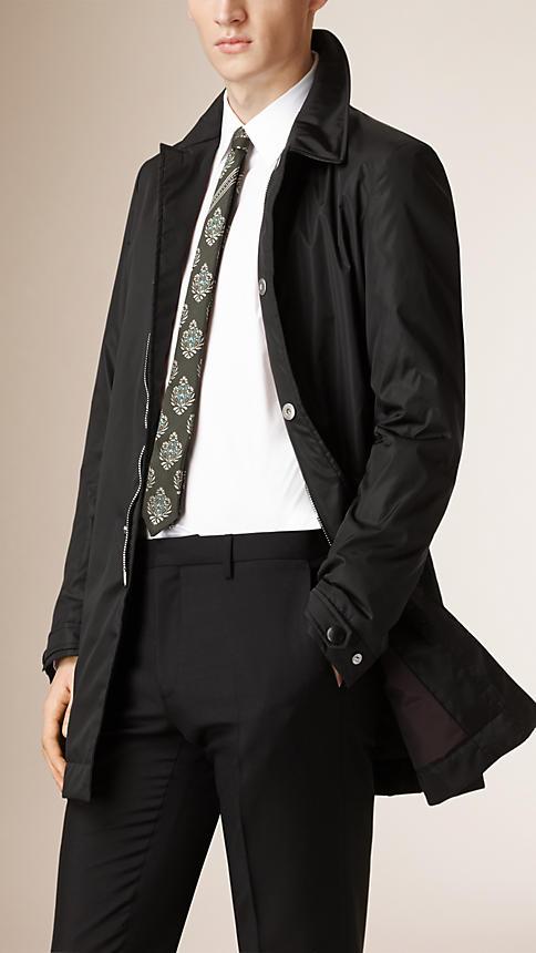 Burberry Lambskin Detail Technical Car Coat