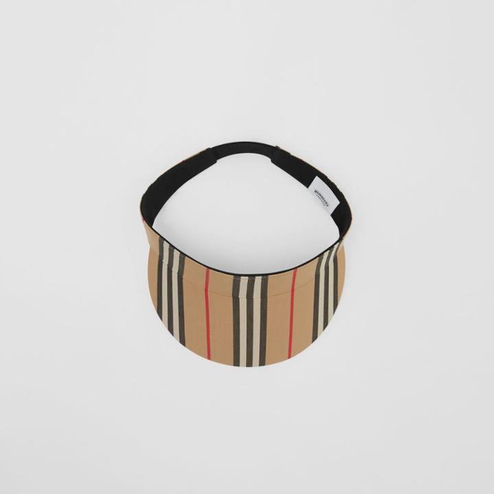 Burberry Burberry Icon Stripe Visor, Size: Os, Beige