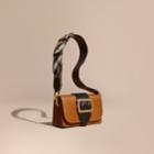 Burberry Burberry The Small Buckle Bag In Grainy Leather, Brown