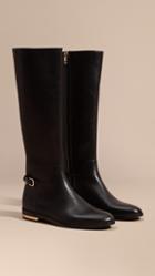 Burberry Knee-high Leather Riding Boots