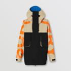 Burberry Burberry Logo Print Colour Block Technical Twill Jacket, Size: Xs, Black