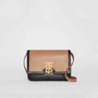 Burberry Burberry Small Leather Tb Bag, Beige