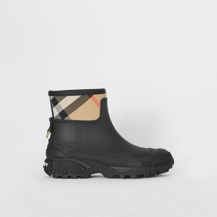 Burberry Burberry House Check Panel Rain Boots, Size: 38