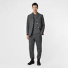 Burberry Burberry Stripe Detail Stretch Wool Neoprene Tailored Jacket, Size: 38r, Grey