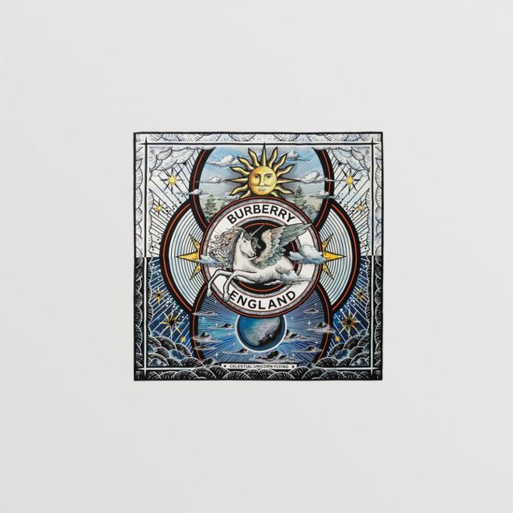 Burberry Burberry Celestial Print Silk Square Scarf