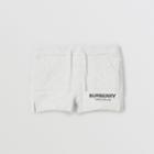 Burberry Burberry Childrens Logo Print Cotton Drawcord Shorts, Size: 12m, White