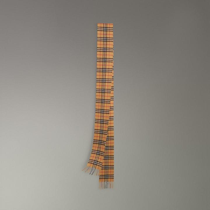Burberry Burberry Long Vintage Check Cashmere Scarf, Yellow
