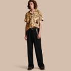 Burberry Short-sleeved Castle Print Pyjama-style Shirt