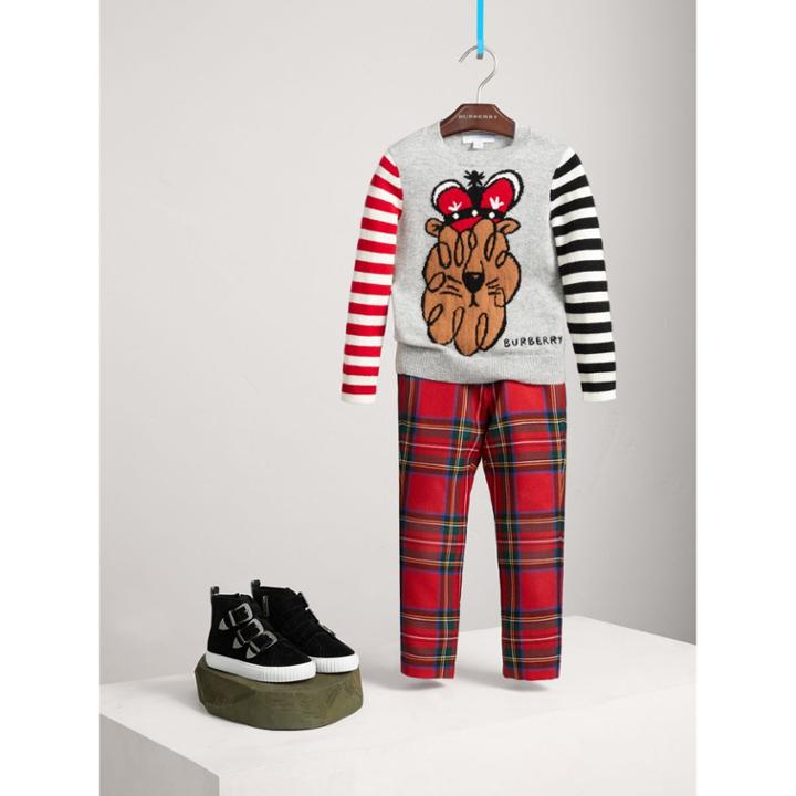 Burberry Burberry London Icons Intarsia Cashmere Sweater, Size: 8y