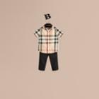 Burberry Burberry Check Cotton Twill Shirt, Size: 3y, Beige