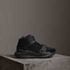 Burberry Burberry Suede Trim Neoprene High-top Sneakers, Size: 39, Black