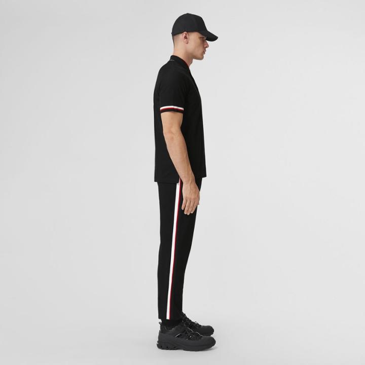 Burberry Burberry Monogram Motif Striped Cotton Jogging Pants