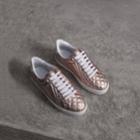 Burberry Burberry Metallic Check-quilted Leather Sneakers, Size: 40, Beige
