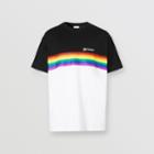 Burberry Burberry Rainbow Stripe Print Cotton T-shirt
