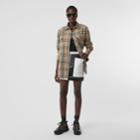 Burberry Burberry Vintage Check Cotton Flannel Oversized Shirt, Size: 04, Beige