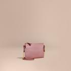 Burberry Burberry Leather Clutch Bag With Check Lining, Pink