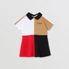 Burberry Burberry Childrens Colour Block Knit Cotton Polo Shirt Dress, Size: 12m, Multicolour