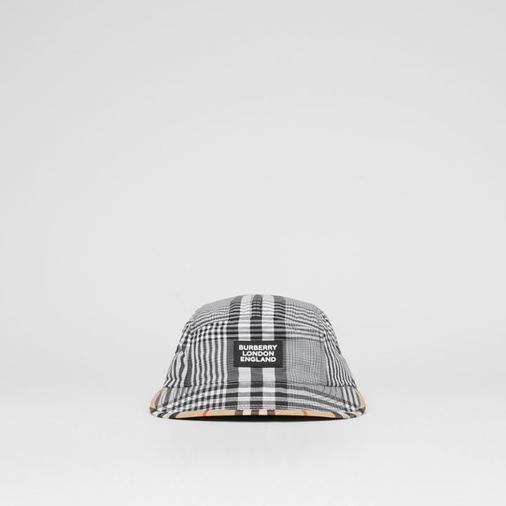 Burberry Burberry Childrens Logo Appliqu Check Cotton Poplin Cap, Size: 4y-6y, Black