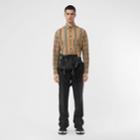 Burberry Burberry Classic Fit Patchwork Cotton Poplin Shirt, Beige