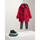 Burberry Burberry Hooded Wool Duffle Coat, Size: 8y, Red